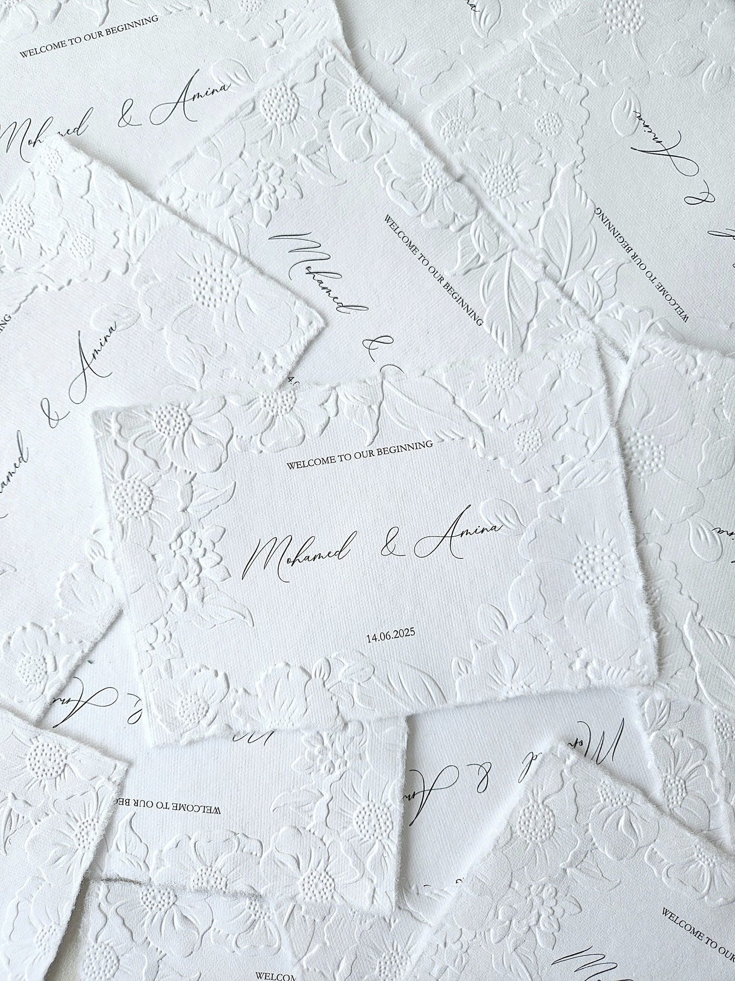 Little Amsterdam - Table card flowers (embossed)