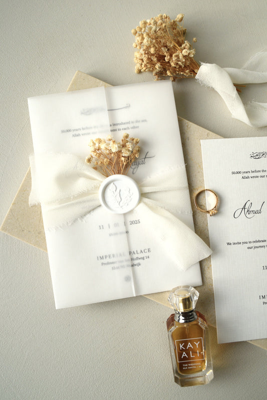 Safha of Baby's Breath - Uitnodigingskaart