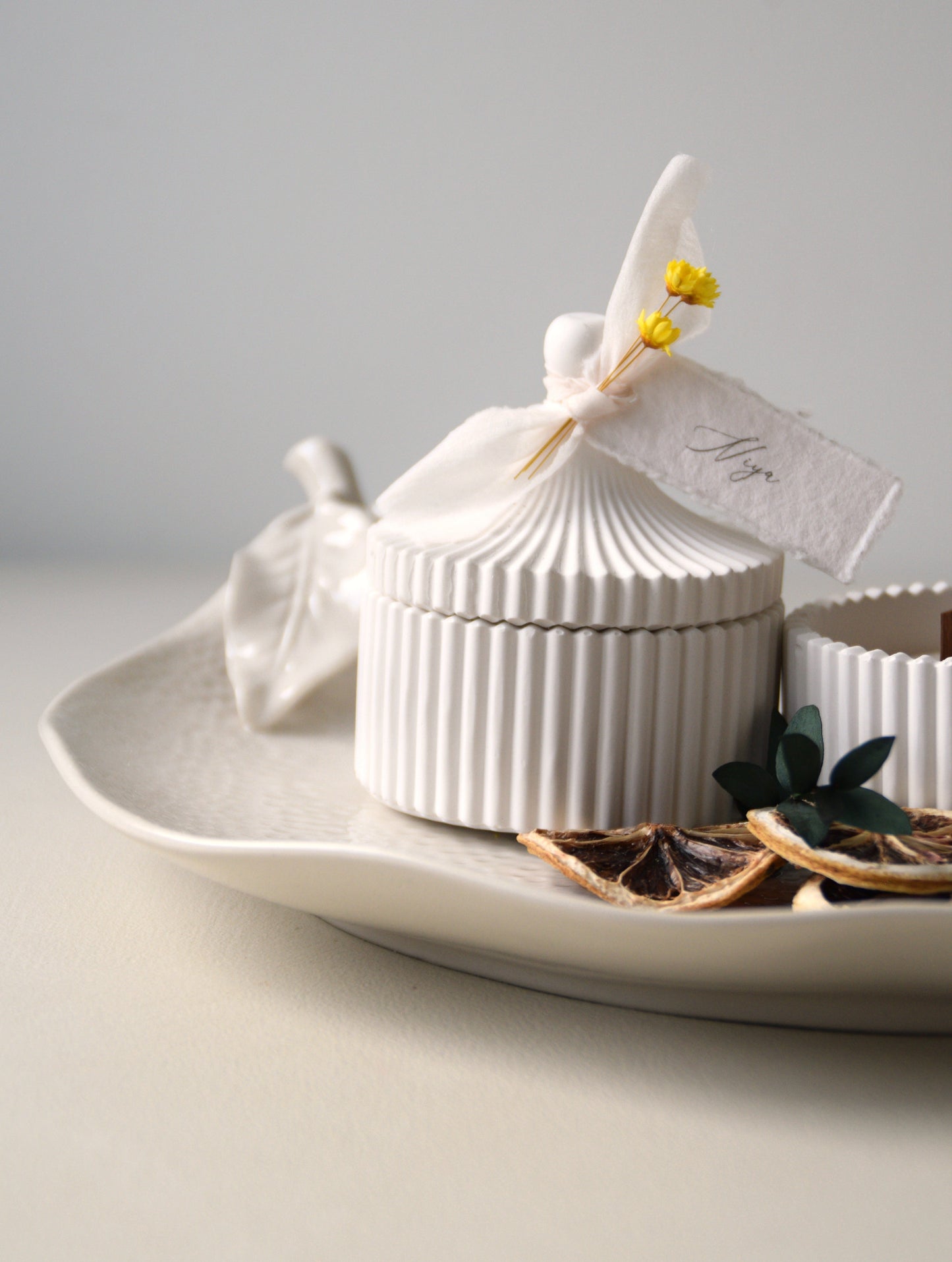 Sweet Little Lemon - Candle Favor (jar)