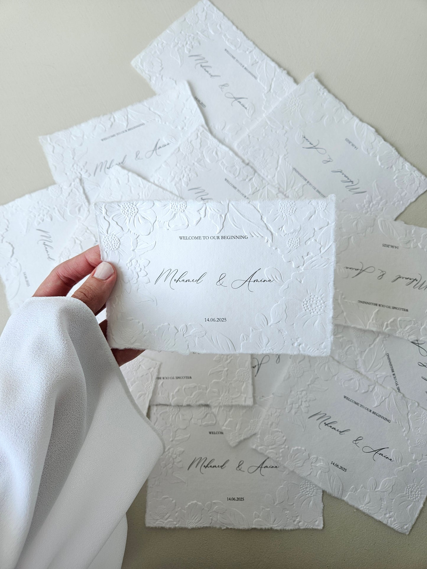 Little Amsterdam - Table card flowers (embossed)