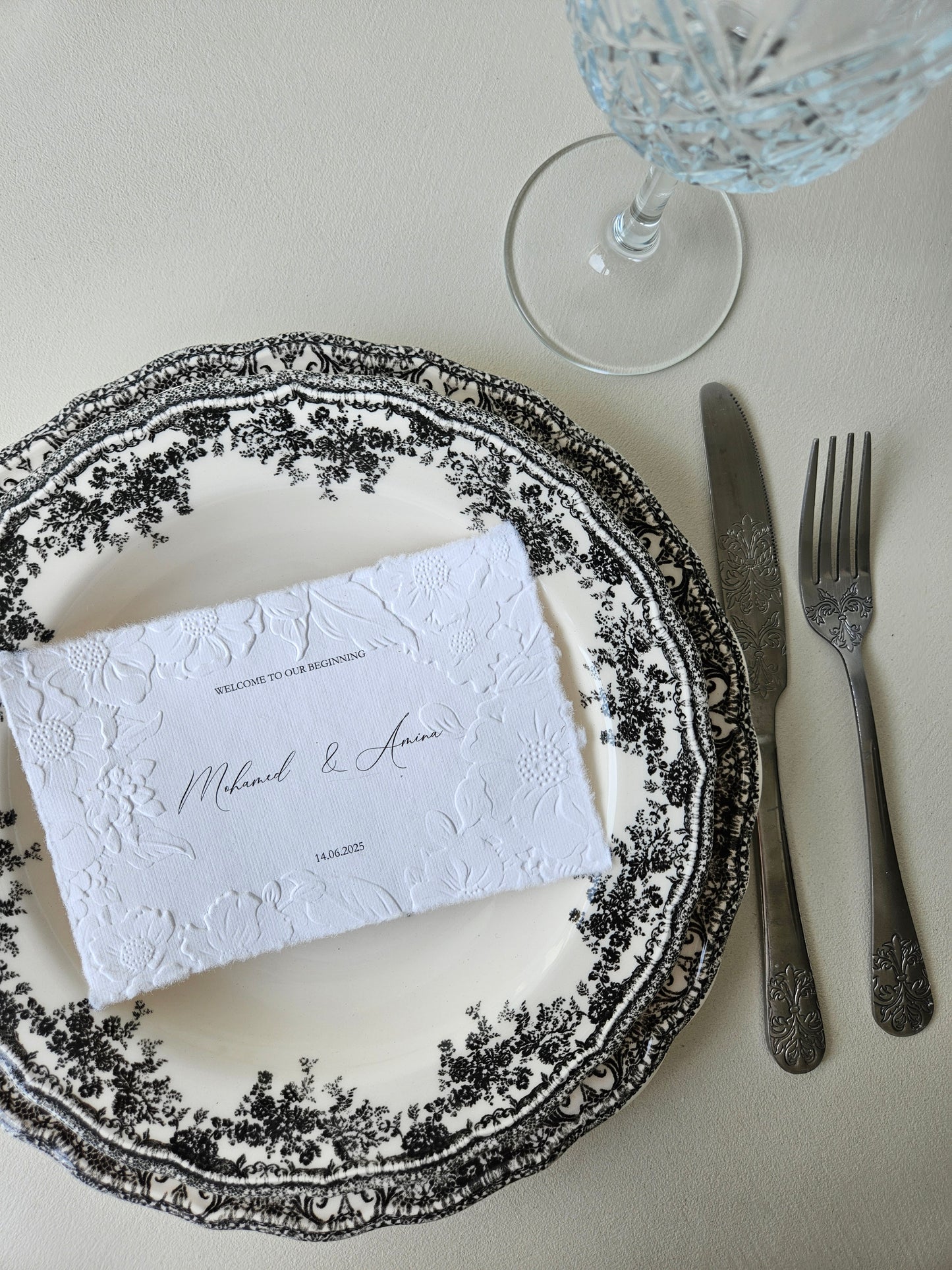 Little Amsterdam - Table card flowers (embossed)