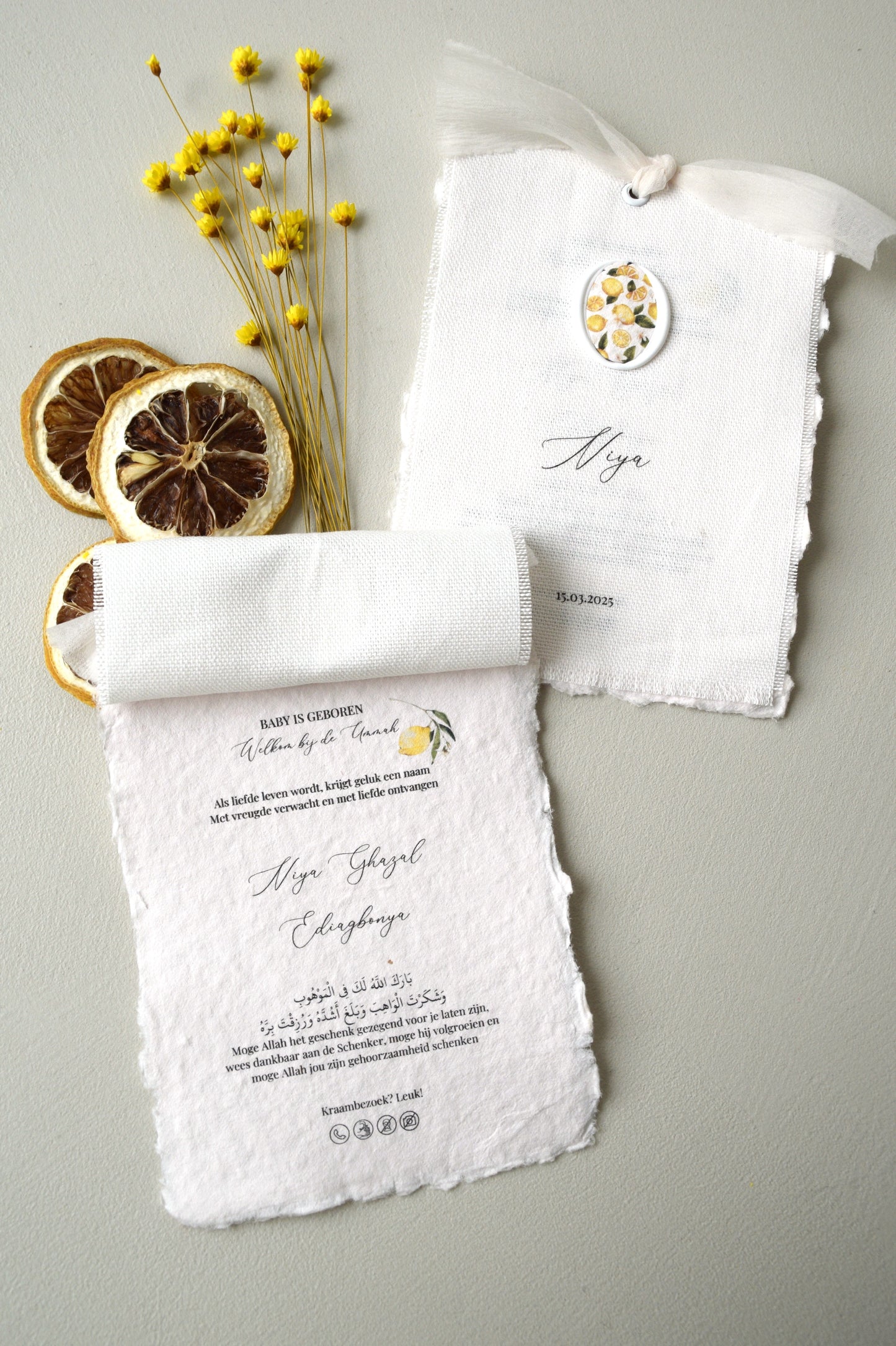 Sweet Little Lemon - Birth card
