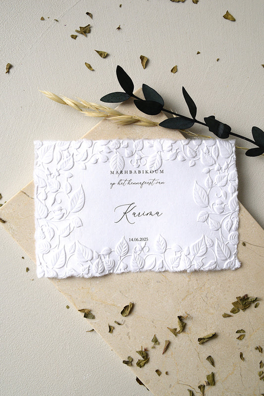 Safha of Henna - Table card (embossed)