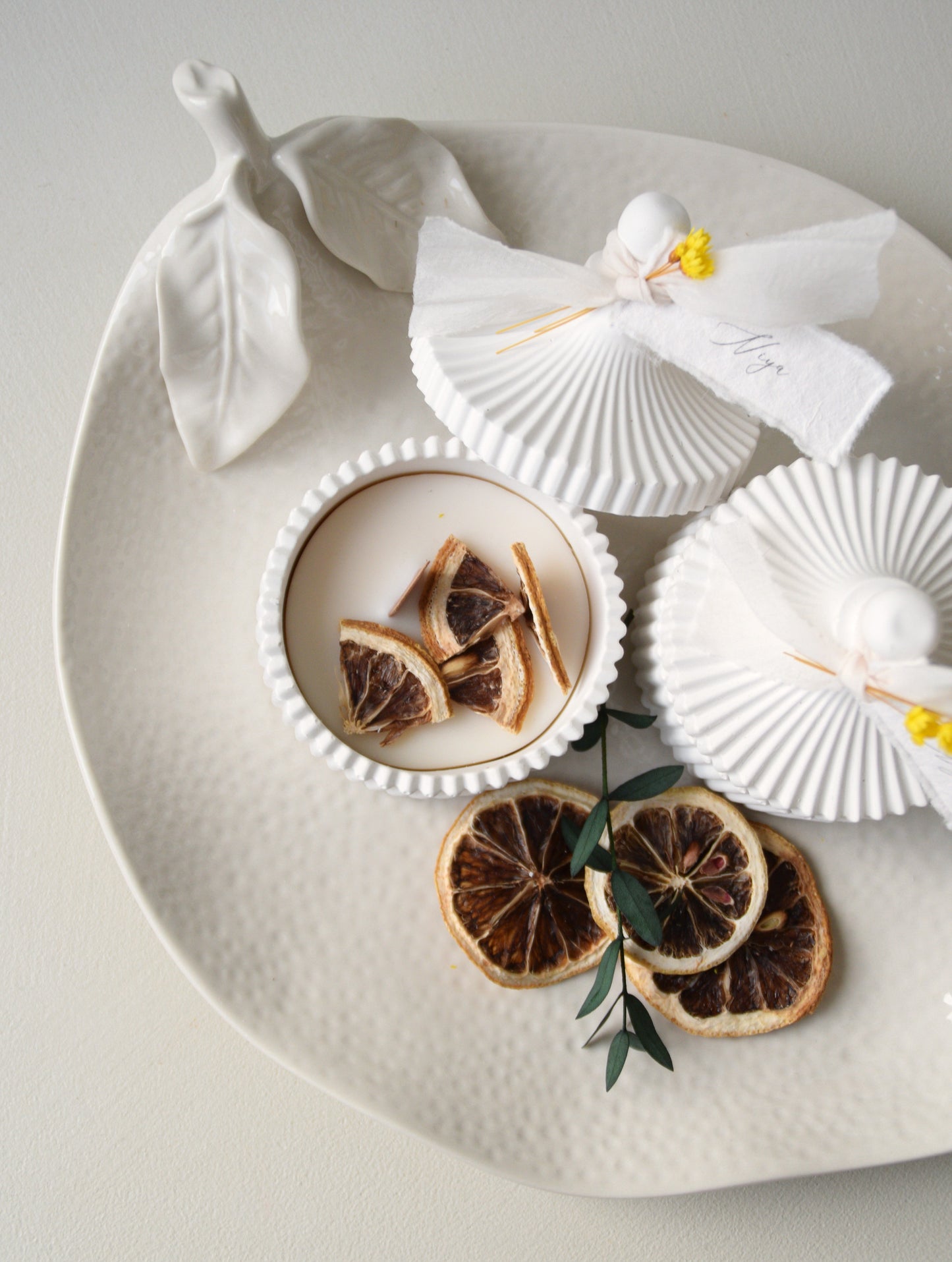 Sweet Little Lemon - Candle Favor (jar)